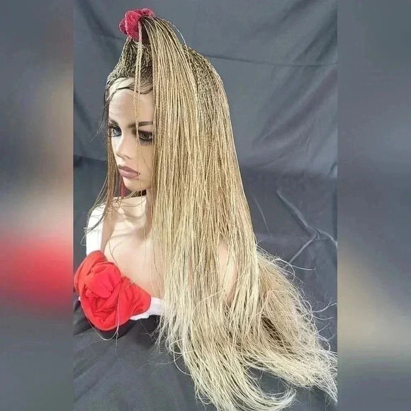 Braided wigs, micro million braids, blond wig, ombre, stunning NWT, YASSINE - Picture 8 of 16